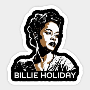 Bille Holiday Golden Singer Sticker
